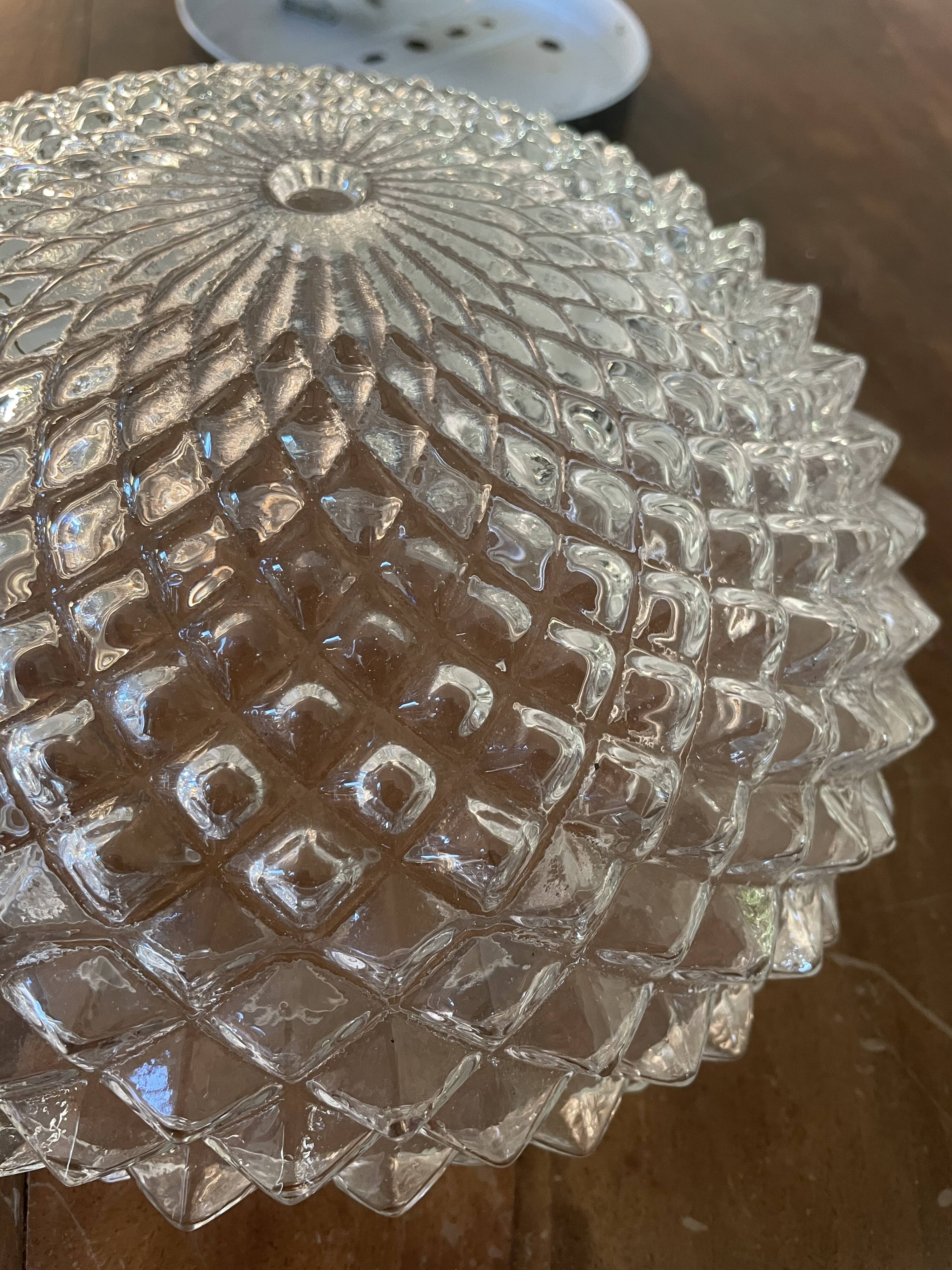 Vintage glass sea urchin ceiling lamp 25 cm