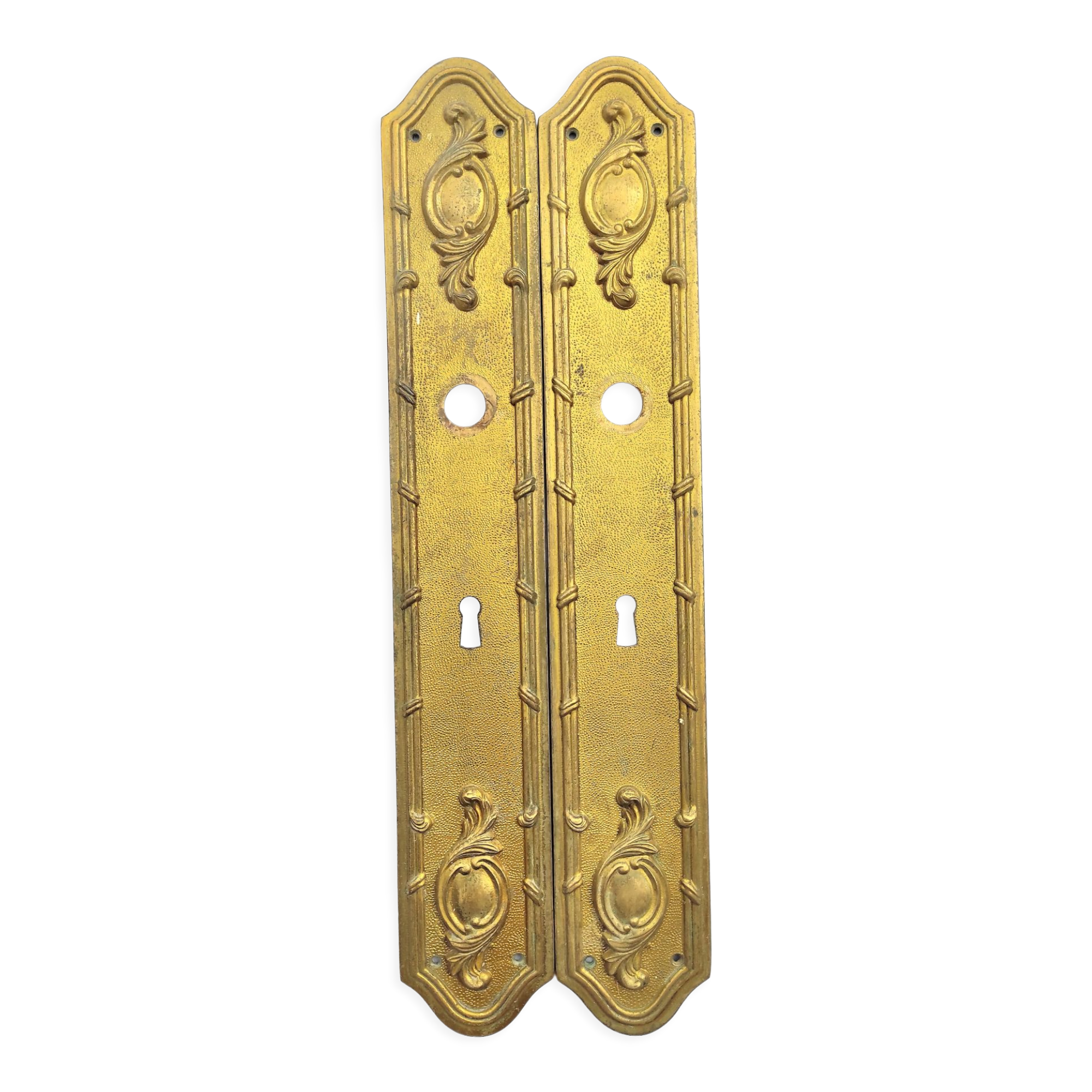 Brass plates with lock entry