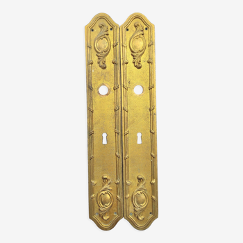 Brass plates with lock entry