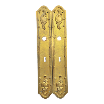 Brass plates with lock entry