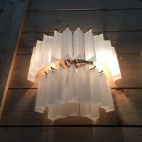Triedro sandblasted murano glass wall sconce
