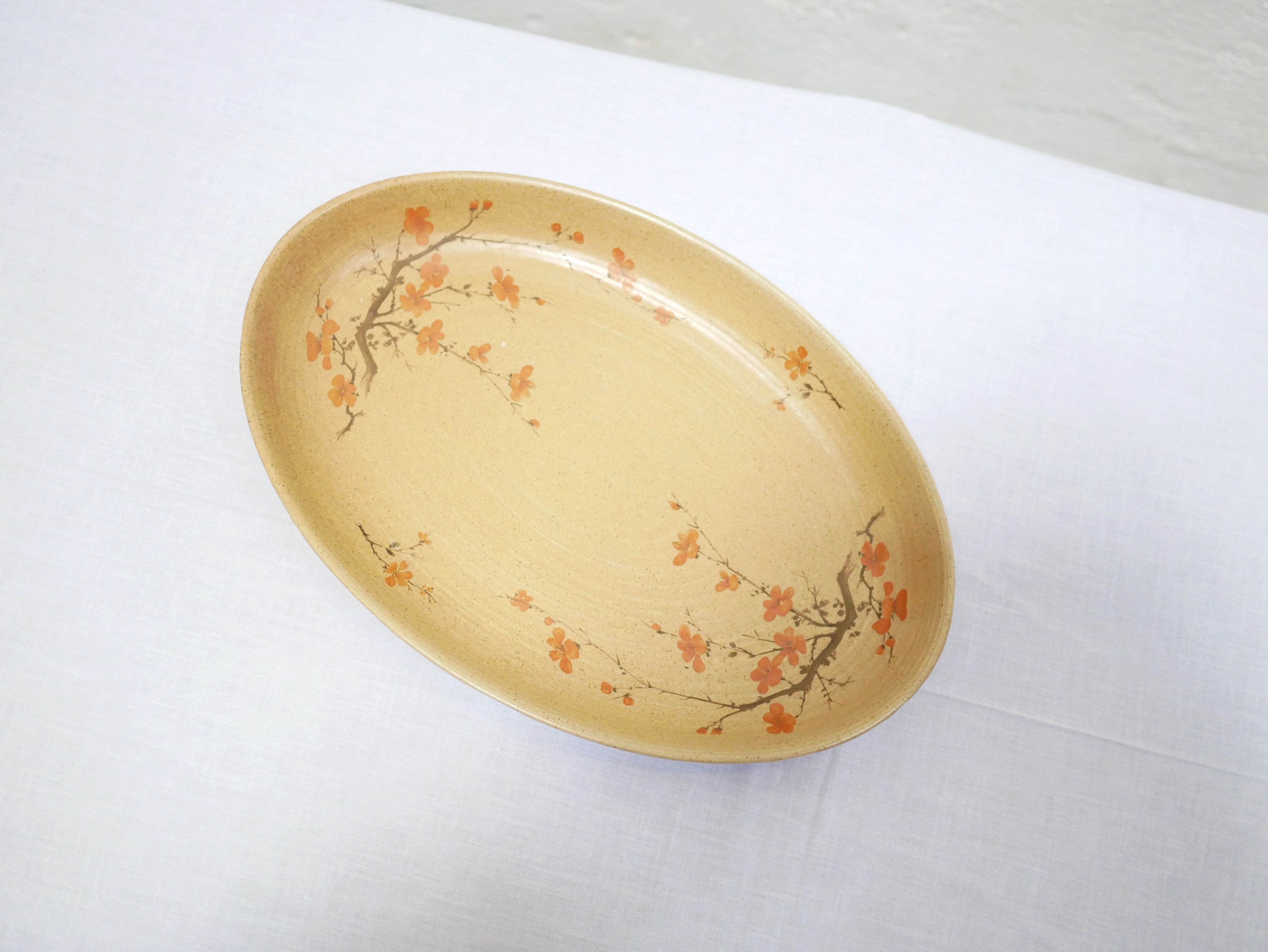Vintage oval porcelain dish by Maison Revol, France