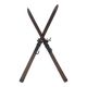 Vintage wooden skis pair L=169 cm