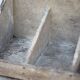 Wooden storage bin, vintage storage furniture, tool storage