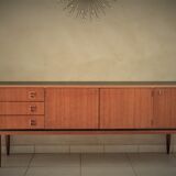 Scandinavian design enfilade in teak and teak veneer