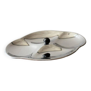 Swedish chrome serving dish 1960s