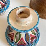 vintage handmade ceramic candle holders