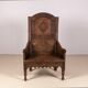 Chaise en chêne à lambris du début du 19e siècle