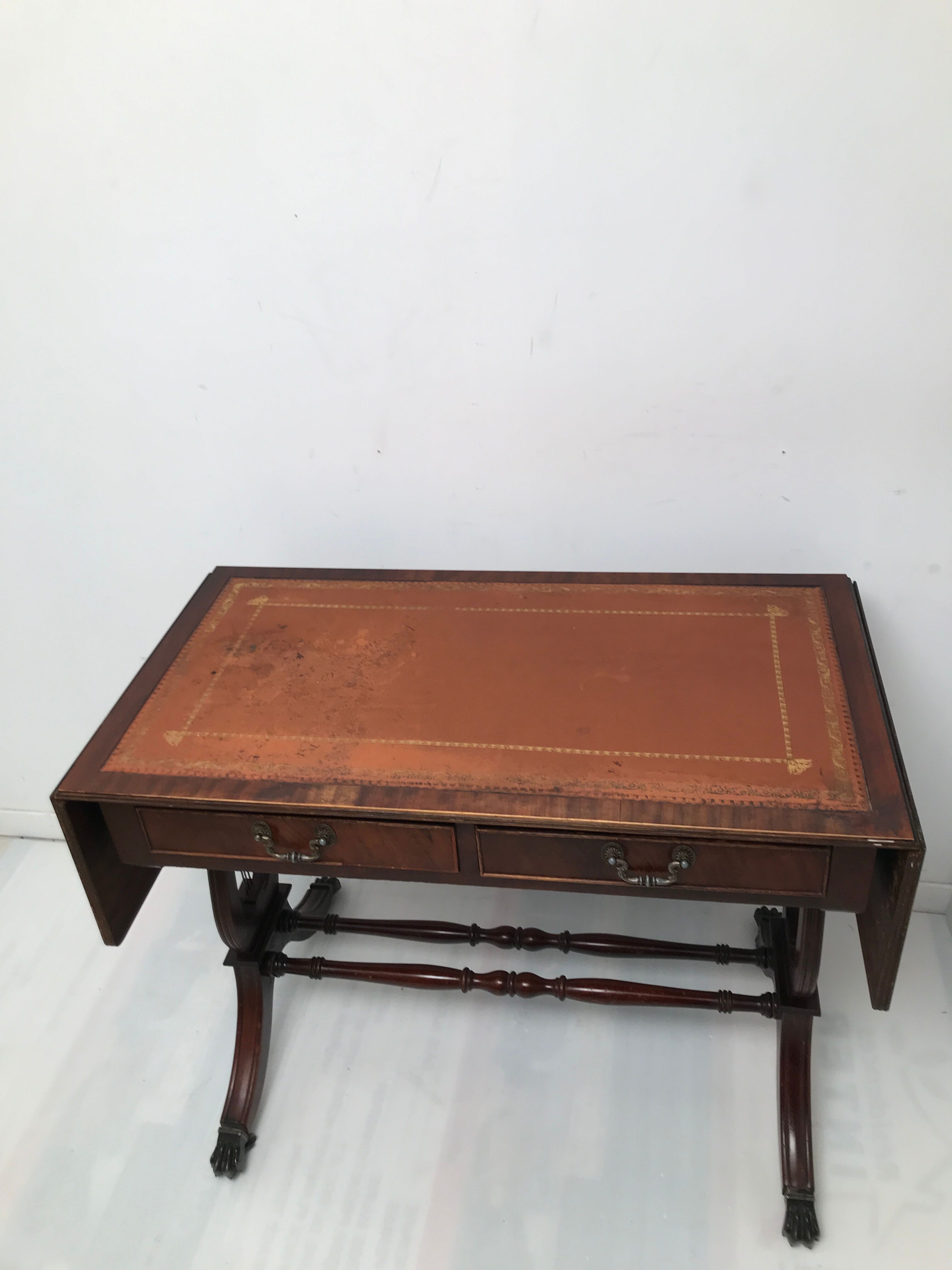 Wooden lyre english style desk