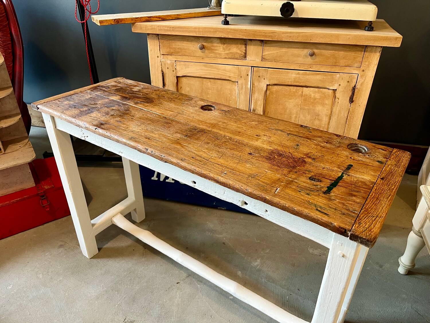 Restored wooden console