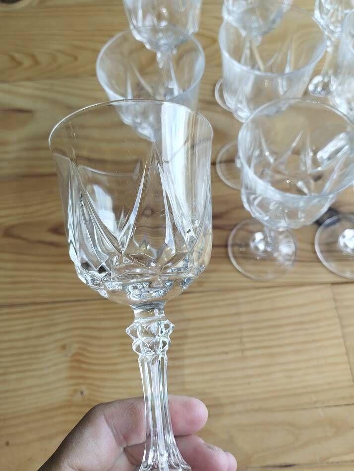 Service of 18 crystal glasses "Auteuil" – Cristal d'Arques – France