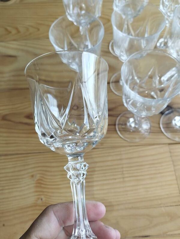 Service de 18 verres en cristal ''Auteuil'' – Cristal d'Arques – France