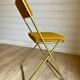 Set of 4 vintage Lafuma CHANTAZUR folding chairs from the 70s in mustard.