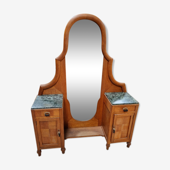 Art deco oak dressing table from the 1940s