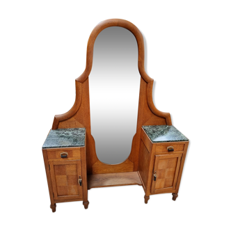 Art deco oak dressing table from the 1940s