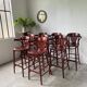 Set of 8 high bistro stools