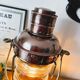 Large electrified copper and brass lamp