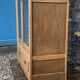 Parisian art deco glass cabinet in raw wood