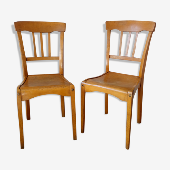 Paire de chaises de bistrot Stella années 30