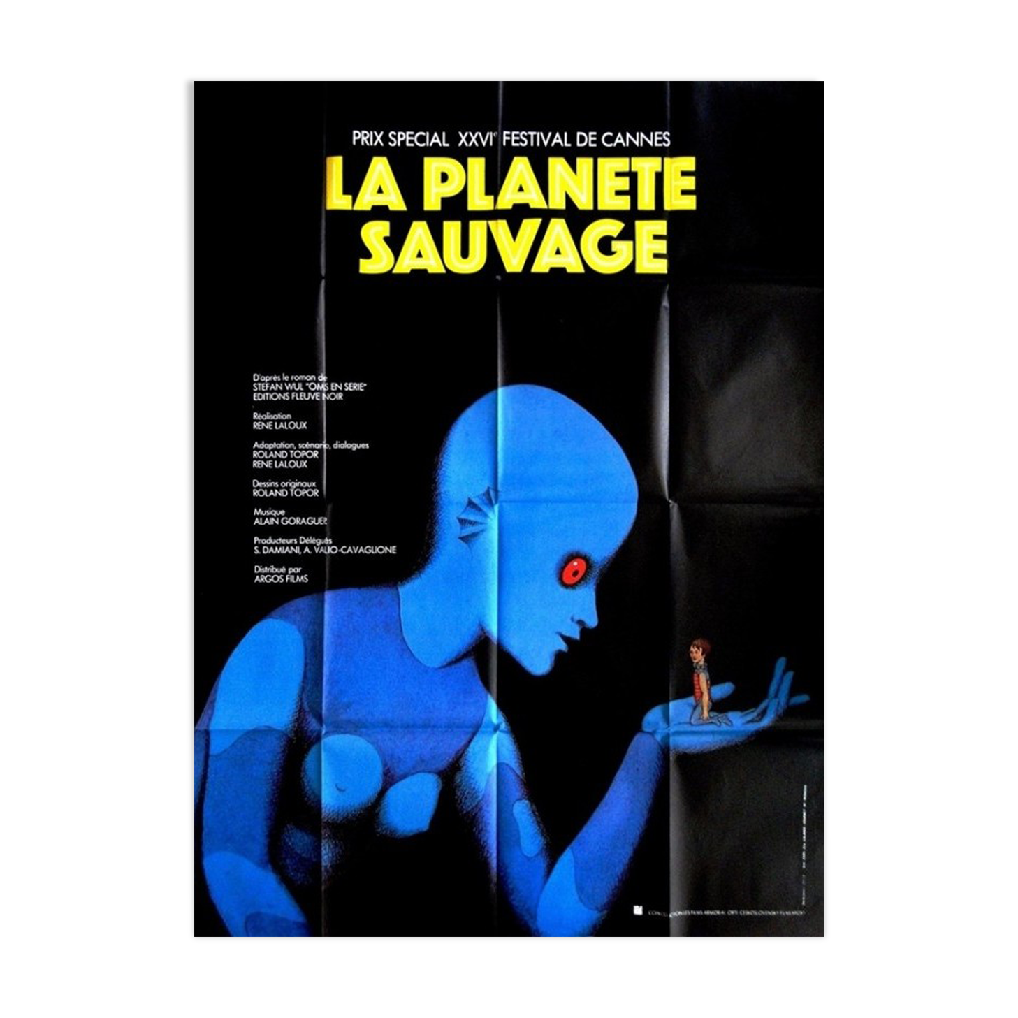 Original cinema poster 1973 wild planet roland topor vintage 120x160