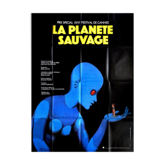 Original cinema poster 1973 wild planet roland topor vintage 120x160