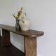 Solid oak farm bench