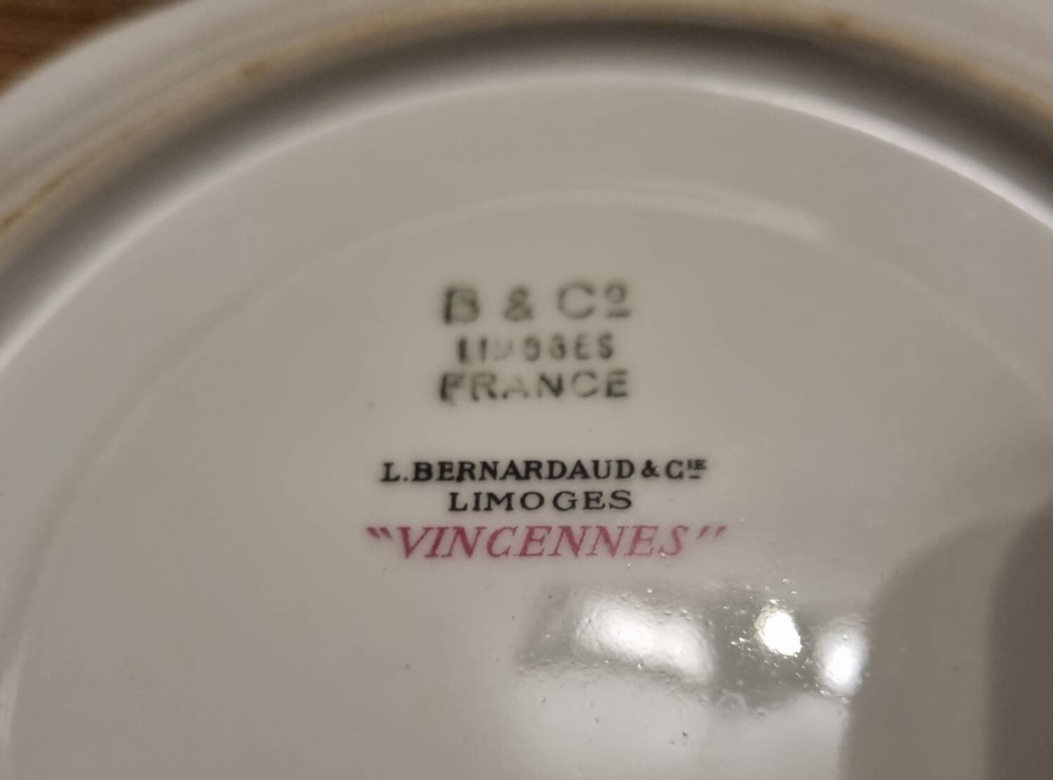 Tea cups, Limoges porcelain breakfast by Bernardaud.