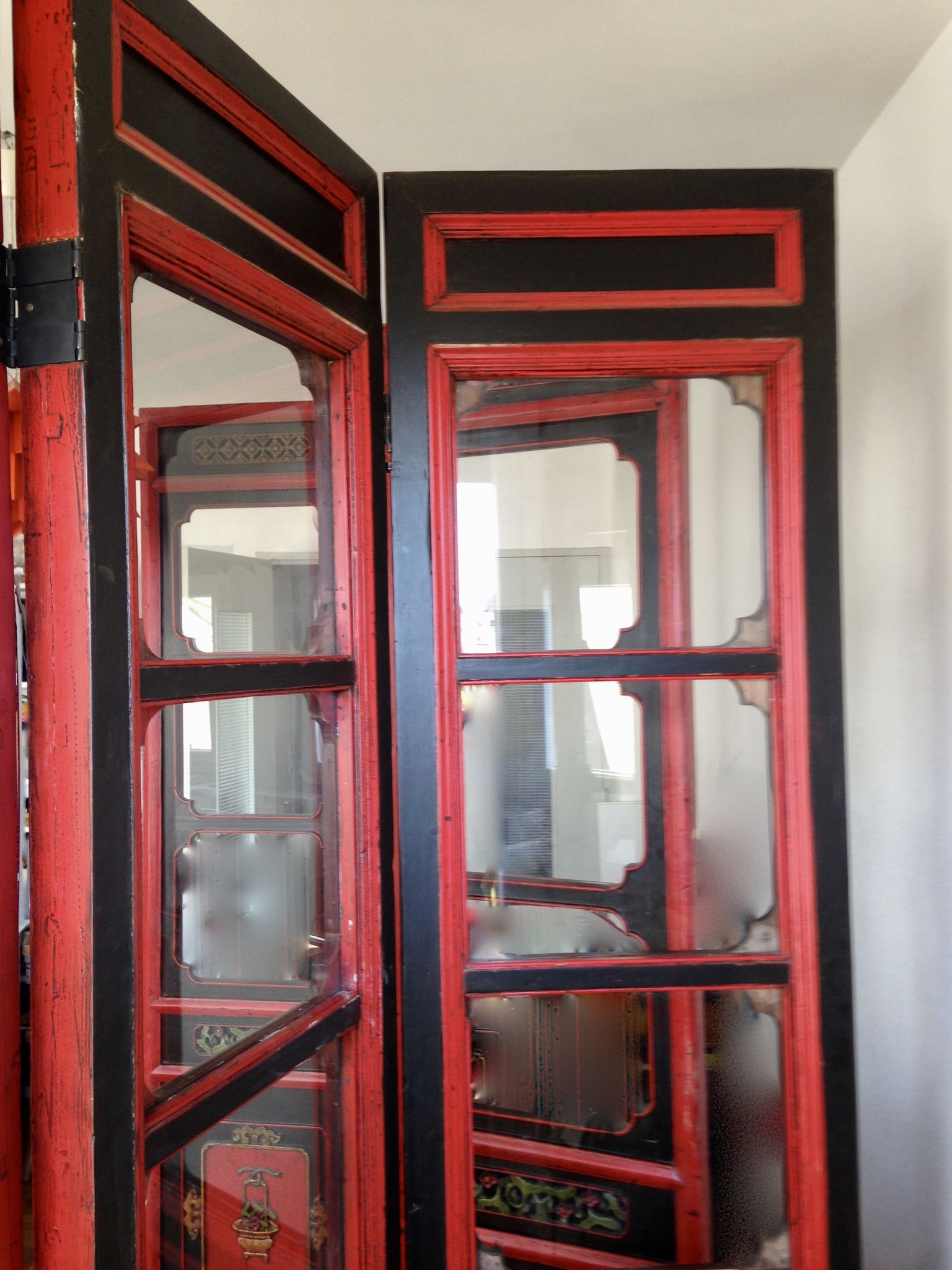 Pair of 3-panel screens