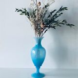 Blue opaline vase