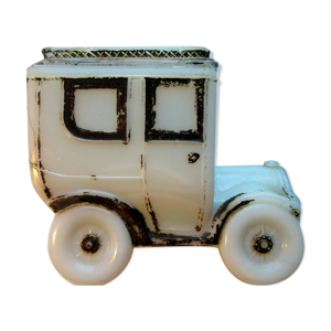 Sucrier en opaline blanche