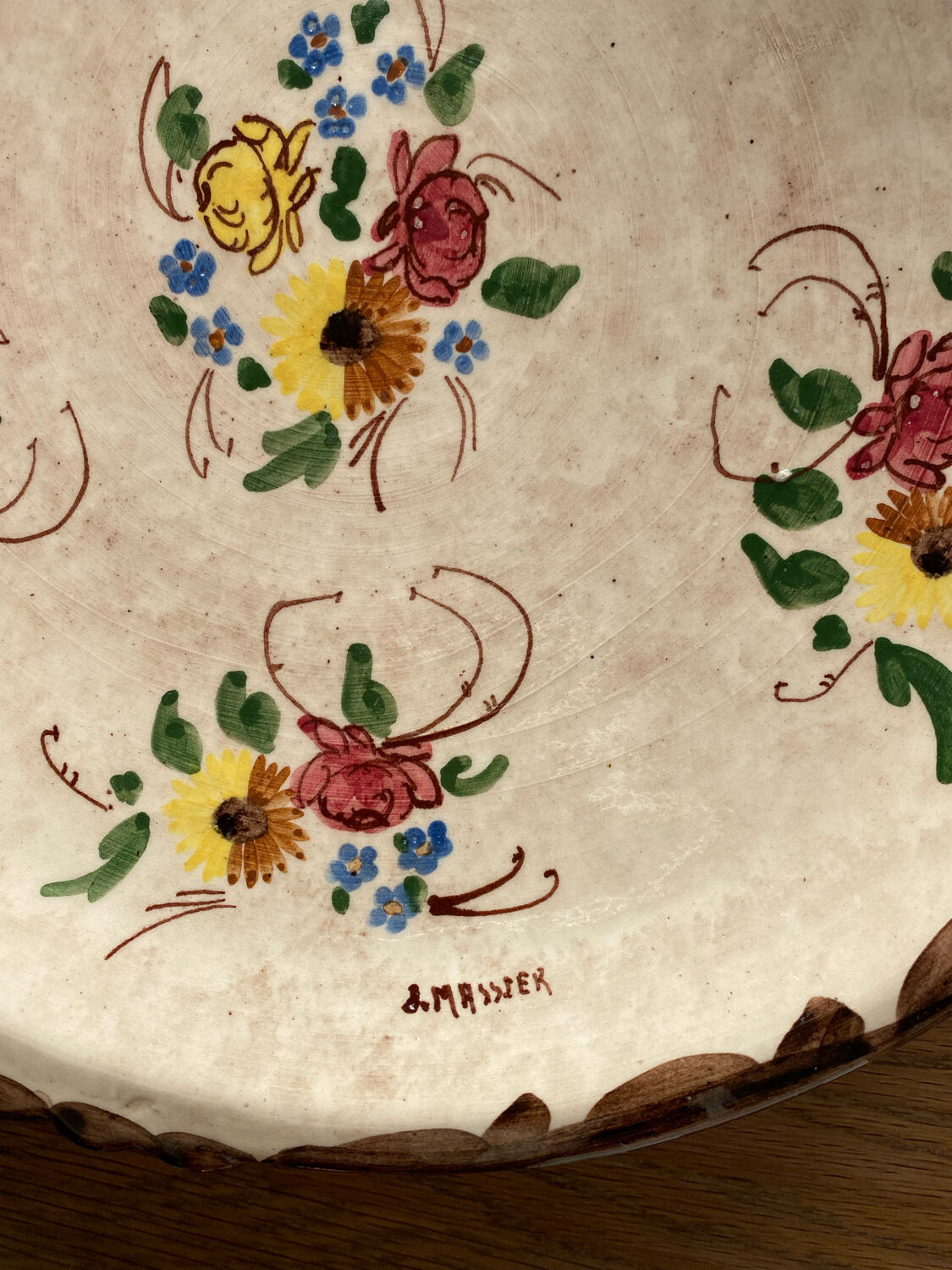 Vallauris ceramic dish signed jerôme massier