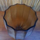 Brown frosted glass vase