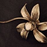 Brass organically shaped double wall or ceiling lights, 1970s