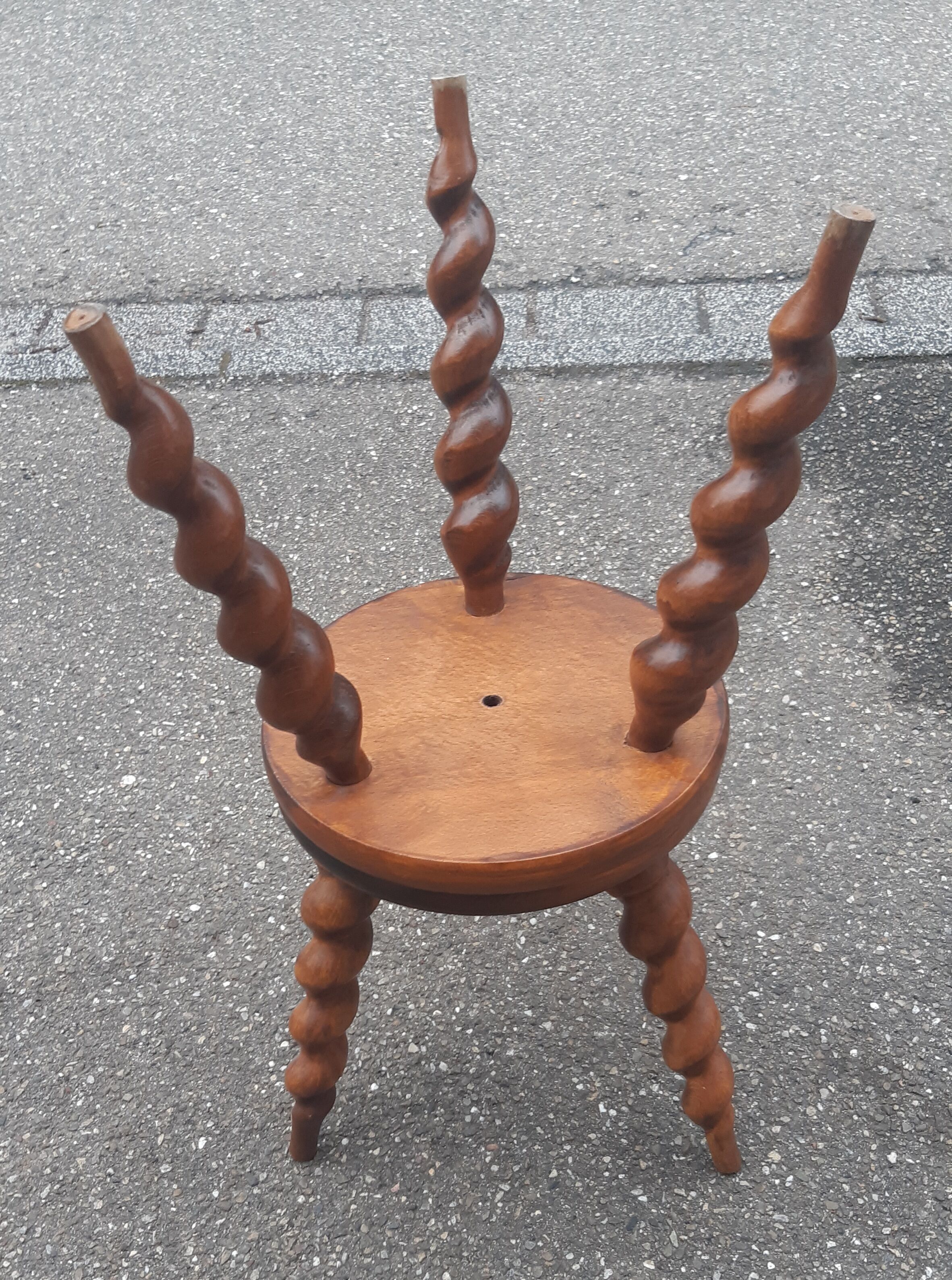 Pair of twisted foot stools