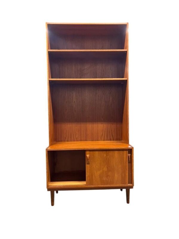 Bibliothèque vintage en bois / étagère / vitrine