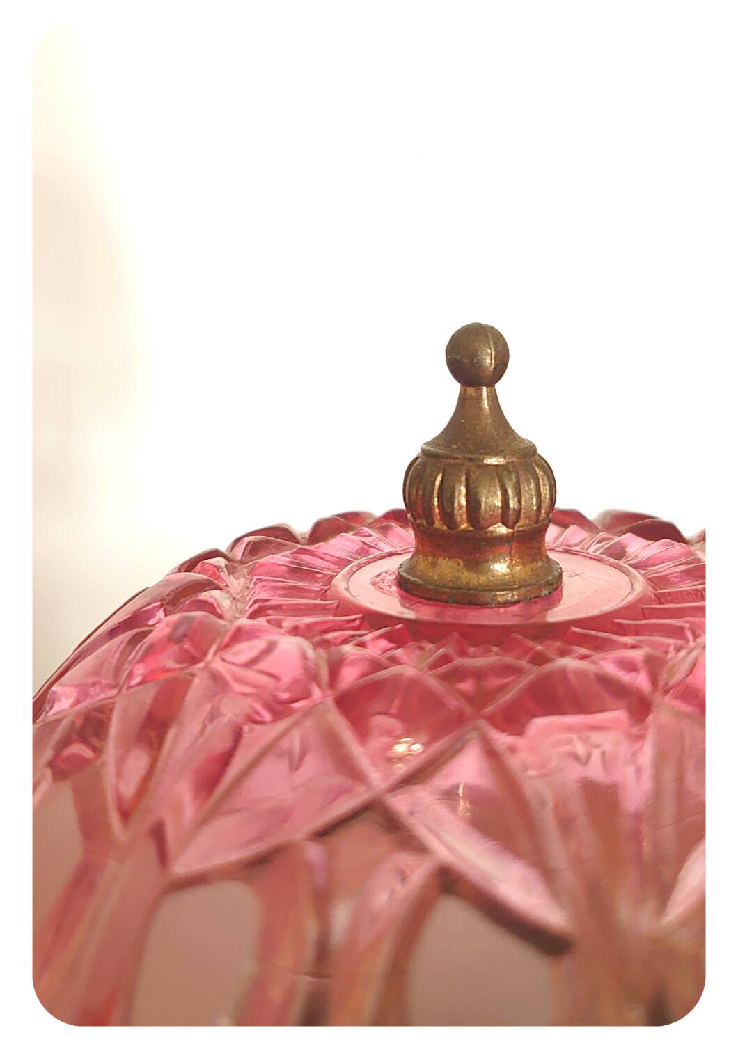 Michelotti Crystal Glass Prism Boudoir Parlor Lamps 1950s