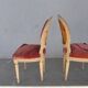 Paire de chaises laquées crème style Louis XVI vers 1900