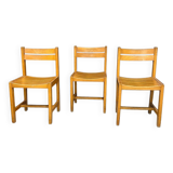 Trio de chaises André Sornay