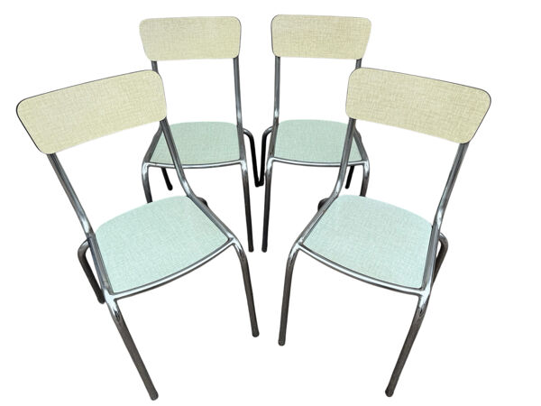 4 chaises en Formica des années 50 France