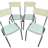 4 chaises en Formica des années 50 France
