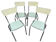 4 Formica chairs from the 50s France