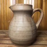 Ancien Pichet Céramique Beige Vintage