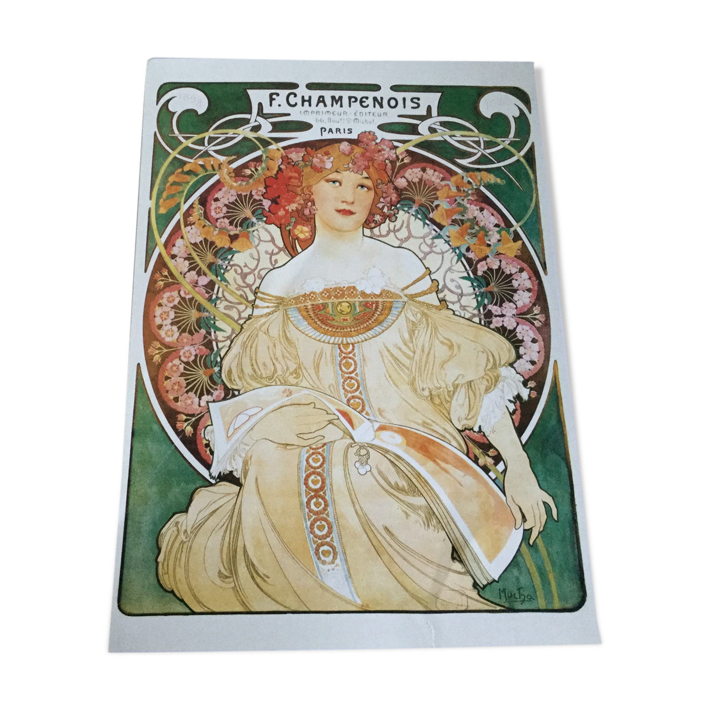 Affiche F. Champenois de Alphonse Mucha, 1898