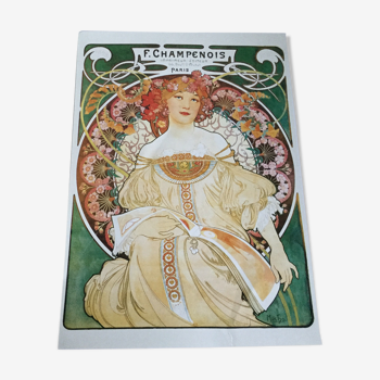 Affiche F. Champenois de Alphonse Mucha, 1898