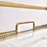 Golden metal serving with removable trays