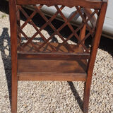 Armchair back with braces