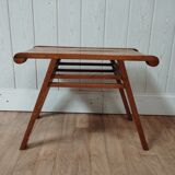Side table end of sofa vintage feet compass solid oak