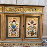 Louis Philippe style sideboard in painted wood and faux marble