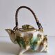 Wabi-sabi teapot in glazed ceramic