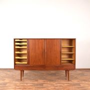 Mid-Century Danish Teak Highboard Model 13 by Gunni Omann for Omann Jun